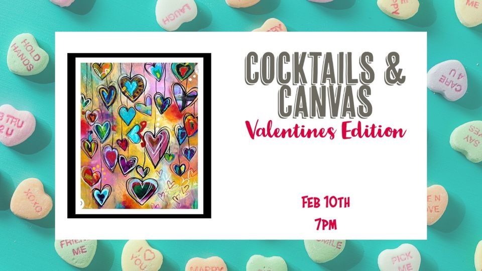 Cocktails and Canvas Valentine's Event