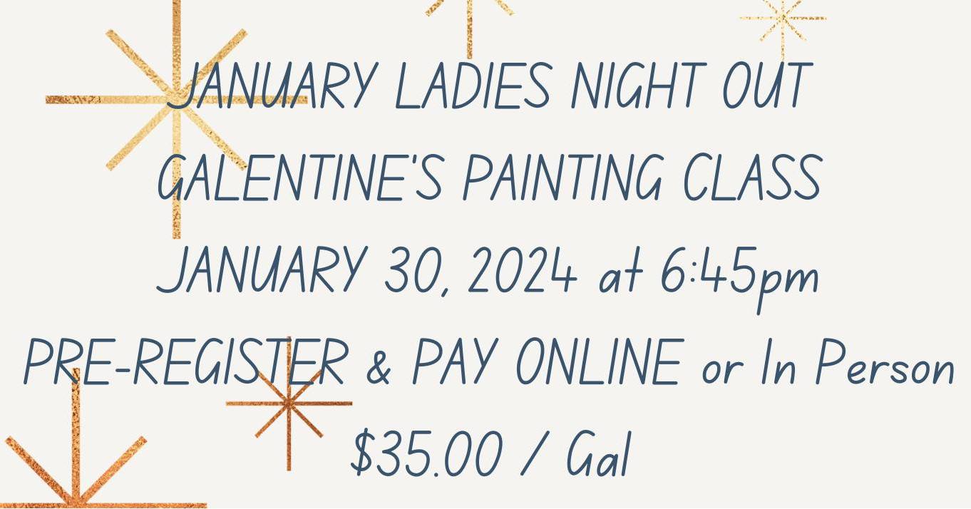 Galentine's painting class at Hidden Treasures
